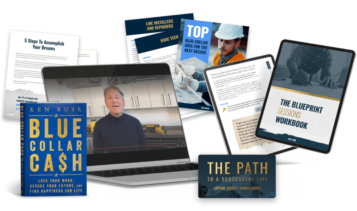 The Path book, Blue Collar Cash, workbook and online course materials